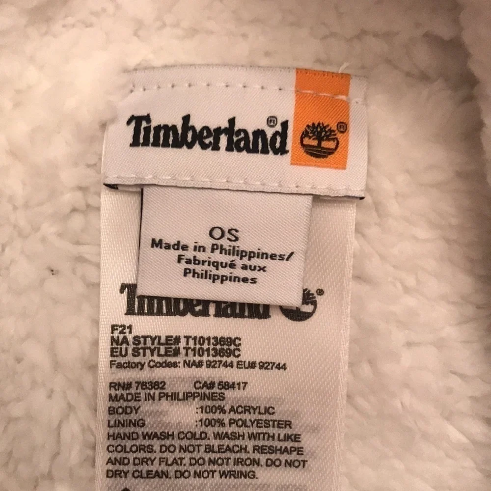Brand New Timberland Pink Fair Isle Fleece-Lined Pom Beanie Hat